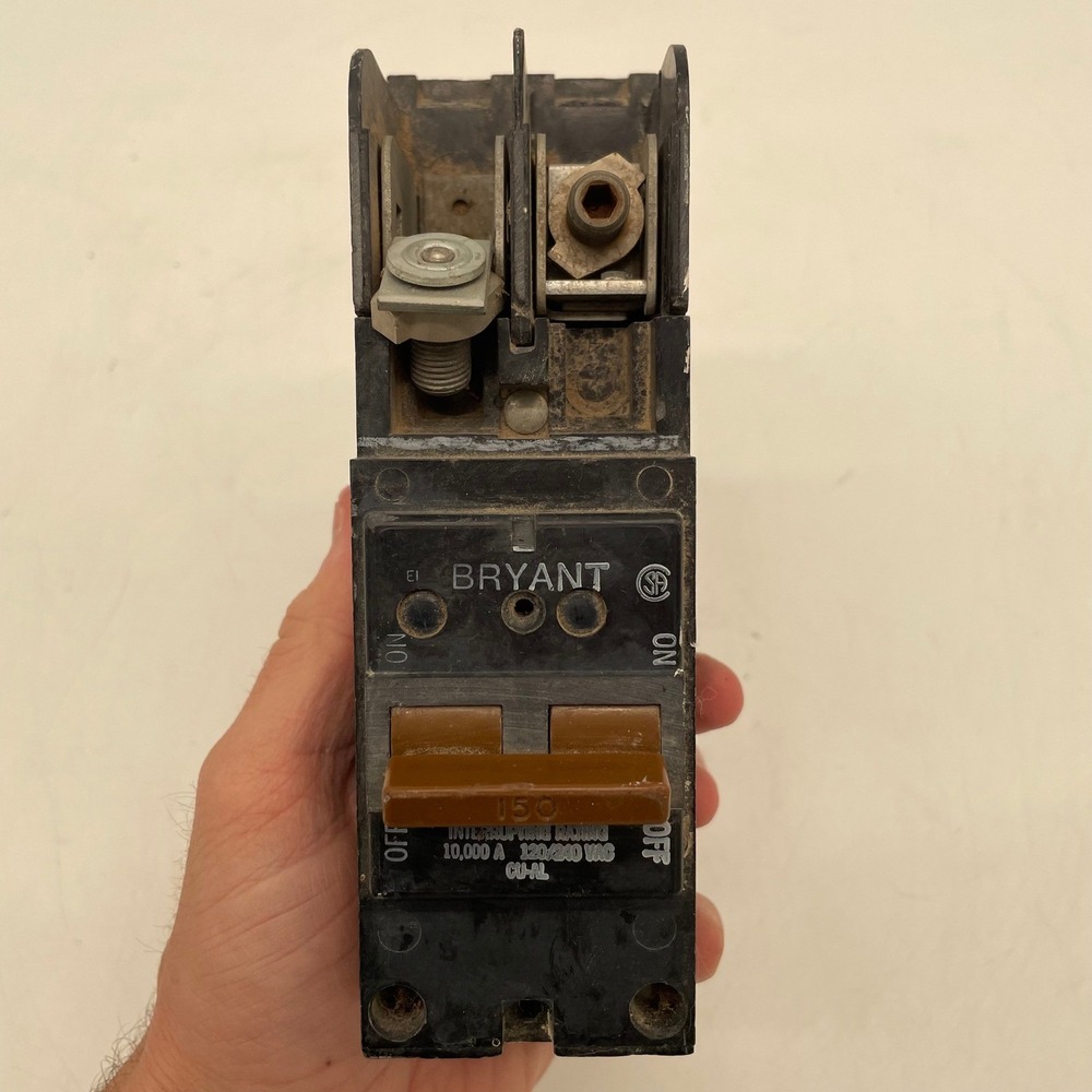 Bryant Type BJ 150 Amp 2 Pole Main Circuit Breaker 120/240V 10k AIC BJ2150